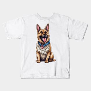 4th of July German Shepherd Kids T-Shirt